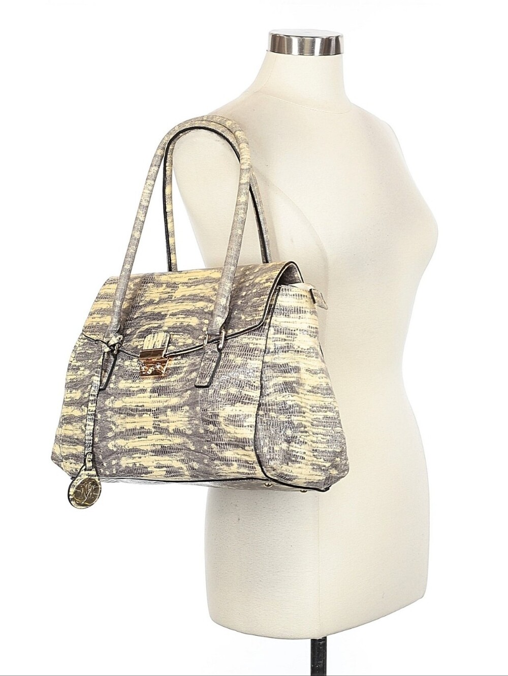 JC Couture JCM Faux Lizard Reptile Satchel Shoulder Bag Y2K